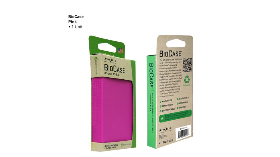 Nite Ize Biodegradable Bio Case for Iphone 4 &amp; 4S, Pink BIO-IP4-12