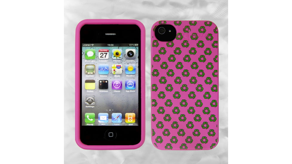 Nite Ize Biodegradable Bio Case for Iphone 4 &amp; 4S, Pink Recycle BIO-IP4-12G5