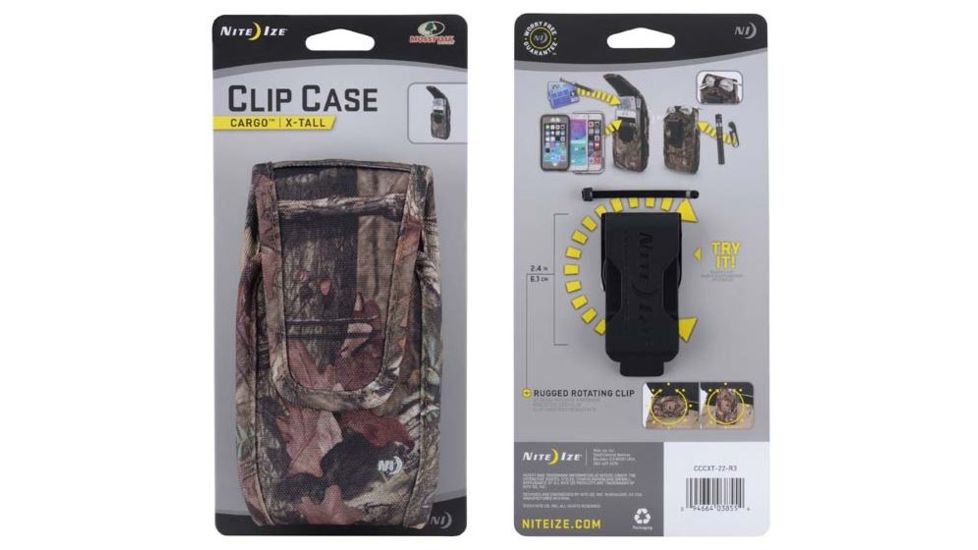Nite Ize Clip Case Cargo Universal Rugged Holster, Extra Tall, Mossy Oak Break-Up Infinity, CCCXT-22-R3