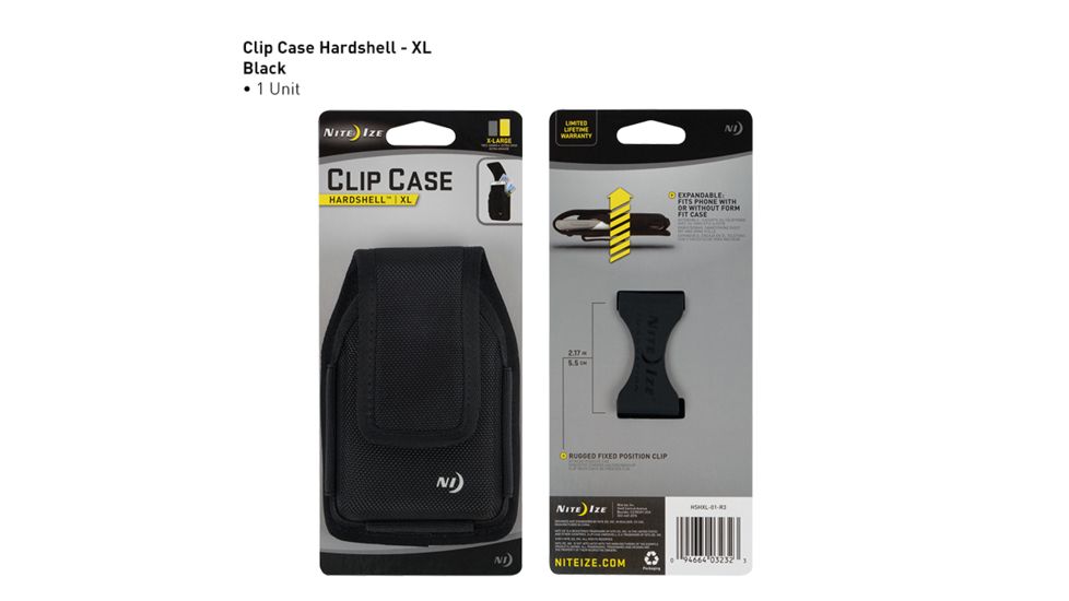 Nite Ize Clip Case Hardshell Holster XL,Black HSHXL-01-R3
