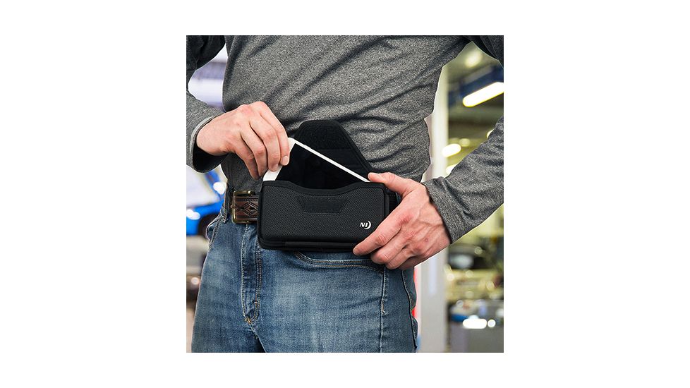 Nite Ize Clip Case Hardshell Horizontal Universal Rugged Holster, Black, Extra Large, HSHSXL-01-R3
