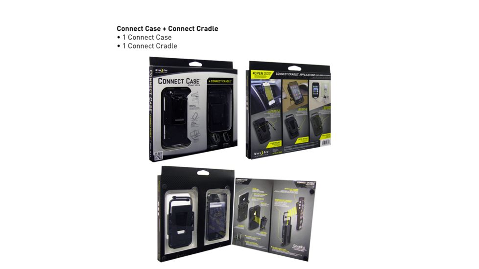 Nite Ize Connect Case/Cradle Combo Pack - Black CNTCC-IP4-01SC