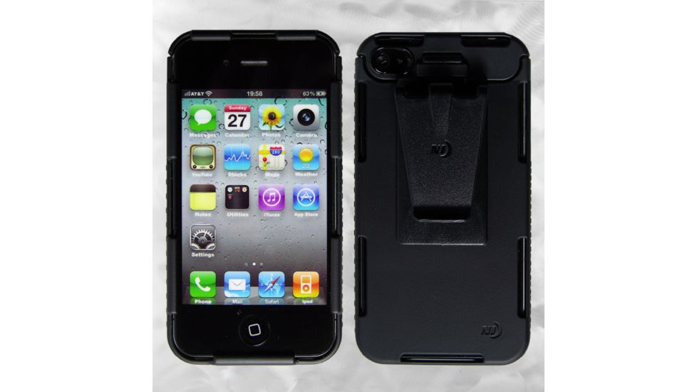 Nite Ize Connect Case for Iphone 4 &amp; 4S, Solid Black CNT-IP4-01SC