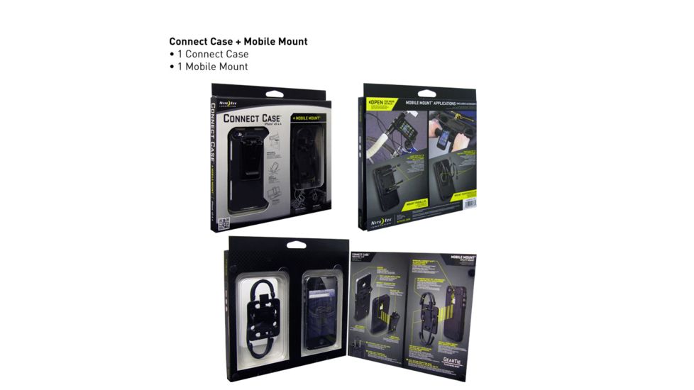 Nite Ize Connect Case/Mobile Mount Combo Pack - Black CNTMM-IP4-01SC