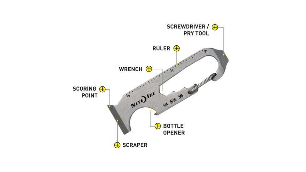 Nite Ize DoohicKey Painter's Key Tool , Stainless, KMTP-11-R3S1