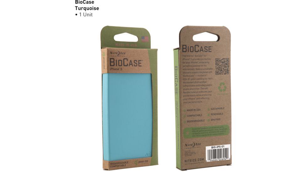 Nite Ize iPhone 5 BioCase - Turquoise BIO-IP5-69