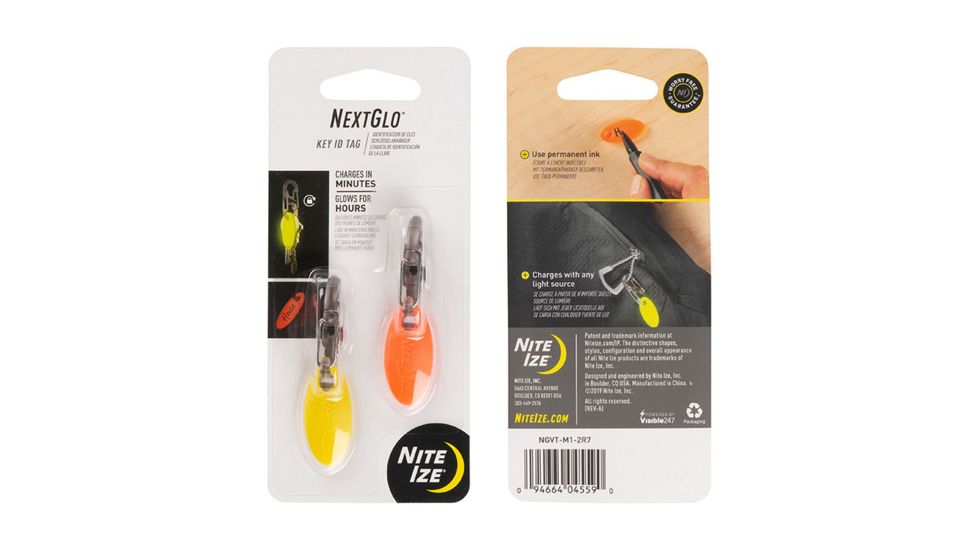 Nite Ize NextGlo Key ID Tag, Multi NGVT-M1-2R7