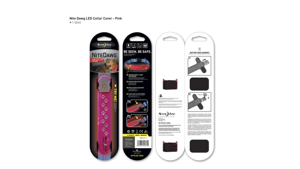 Nite Ize Nite Dawg LED Collar Cover - Pink NDCC-03-12