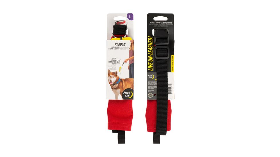 Nite Ize RadDog All-In-One Collar Plus Leash, Red, Large RRLL-10-R3