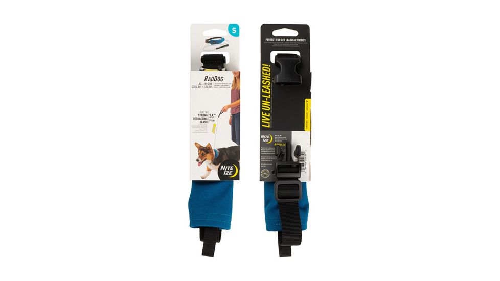 Nite Ize RadDog All-In-One Collar Plus Leash, Blue, Small RRLS-03-R3