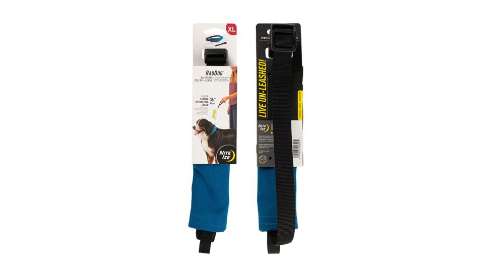 Nite Ize RadDog All-In-One Collar Plus Leash, Blue, Extra Large RRLXL-03-R3