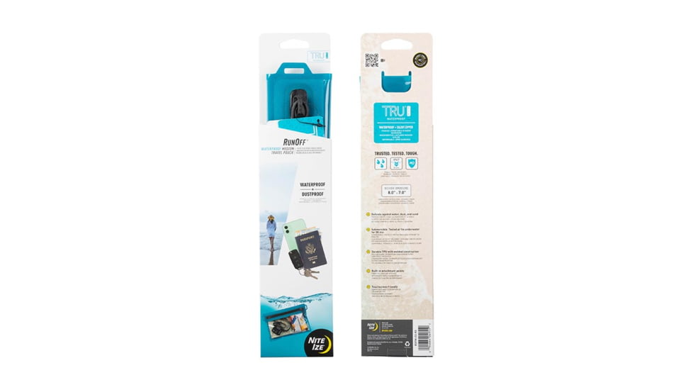 Nite Ize RunOff Waterproof Medium Travel Pouch, Blue, Medium, ROFM-03-R3