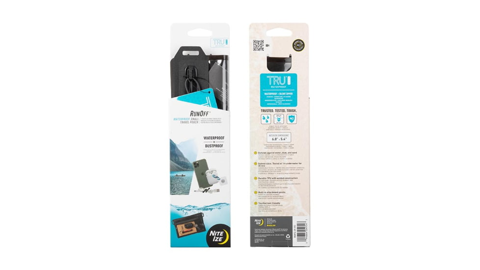 Nite Ize RunOff Waterproof Small Travel Pouch, Charcoal, Small, ROFS-09-R3
