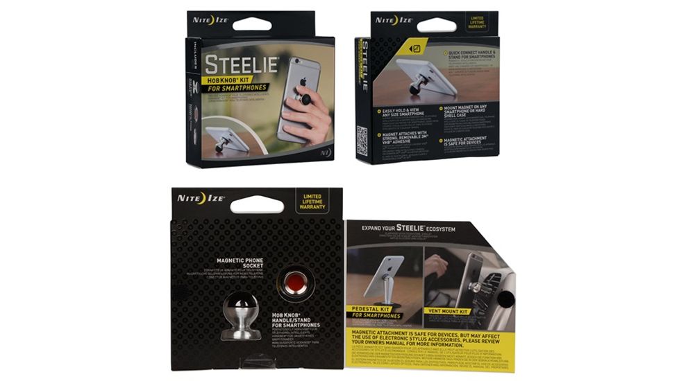Nite Ize Steelie HobKnob Kit for Smartphones w/Magnetic Mount STHMK-M1-R8