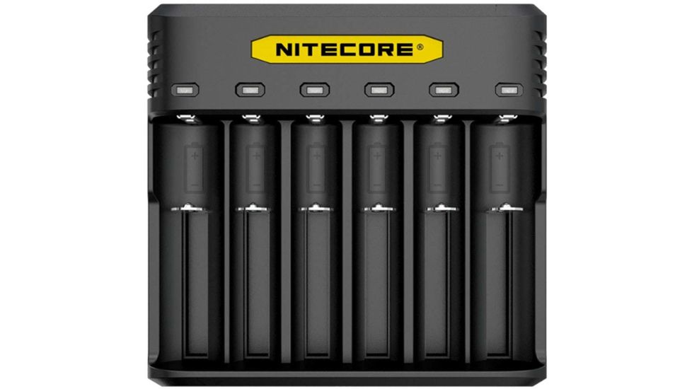 Nitecore Battery Charger, IMR/ Li-ion, 6 Channels, 2000 mA Max Charge Current, Black, Q6