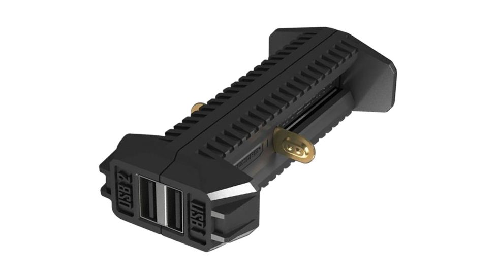 Nitecore F2 Flexible Power Bank and 2-Bay Charger for Li-Ion and IMR Batteries, Black NITECORE-F2