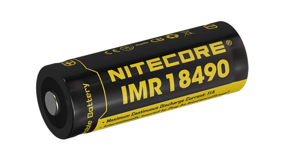 Nitecore IMR 18490 3.6V 1100mAh Battery, Black, NL18490A