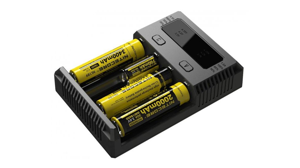 Nitecore Intellicharge i4 Smart Charger - 2016 Edition, Black, NITECORE-INTELLICHARGE-I4-2016
