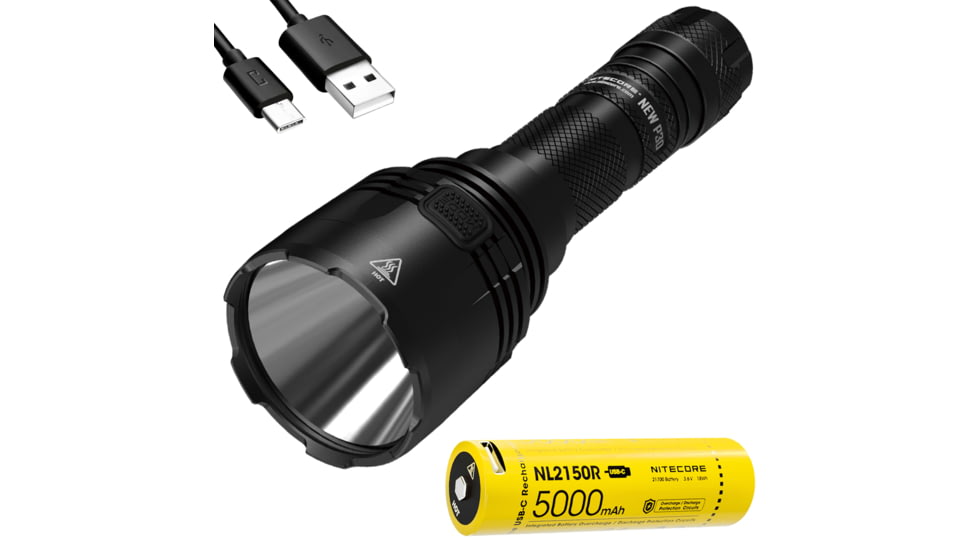 Nitecore NEW P30 1000 Lumen 676 Yard Long Throw Hunting Flashlight, Black, 6952506405534