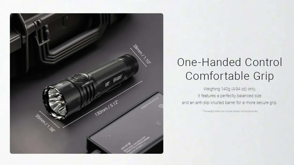 Nitecore EX7 USB-C Rechargeable 6000 Lumens LED Flashlight