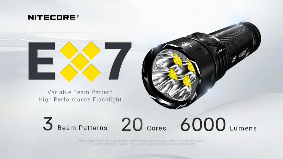 Nitecore EX7 USB-C Rechargeable 6000 Lumens LED Flashlight