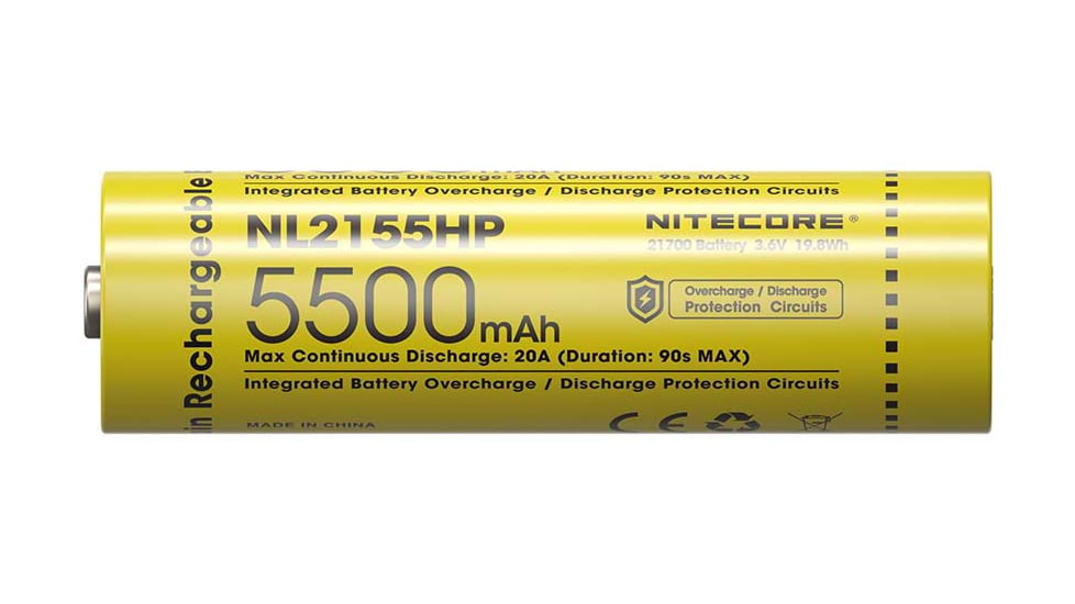 Nitecore NL2155HP 5500mAh 21700 Rechargeable Battery