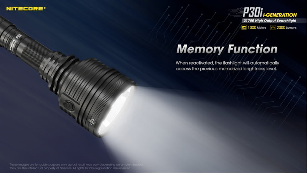 Nitecore P30i 2000 Lumen 1093 Yard Long Throw Flashlight, Black, 6952506406562