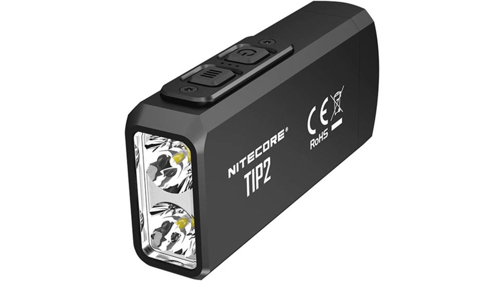 Nitecore TIP-2 1 x Rechargeable Li-ion 2 x CREE XP-G3 S3 LED Keychain Flashlight, 720 Lumens, w/ Magnetic Tail Cap, Black, TIP-2