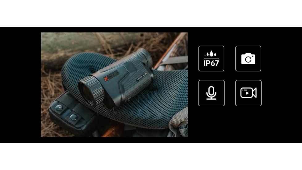 NOCPIX 4x 35mm LUMI H35 Compact Thermal Monocular, 640x512, Black, LUMI-H35