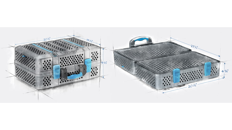 Nomad Grills Barbecue Grill And Smoker, Blue, Medium, NG-2001-GG-BLU