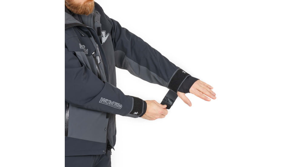 Norfin Rebel Pro Insulated Gray Rain Jacket - Men's, Gray, Large, 596003-L