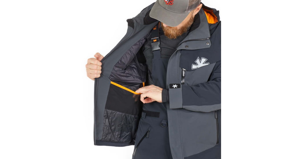 Norfin Rebel Pro Insulated Gray Rain Jacket - Men's, Gray, Large, 596003-L