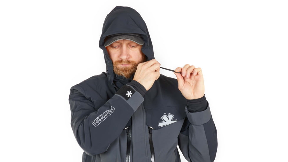 Norfin Rebel Pro Insulated Gray Rain Jacket - Men's, Gray, Large, 596003-L