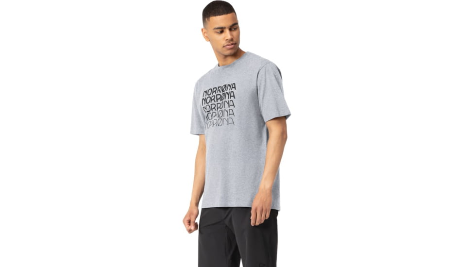 Norrona /29 Cotton Bolder T-Shirt - Mens, Grey Melange, Medium, 7042698459541