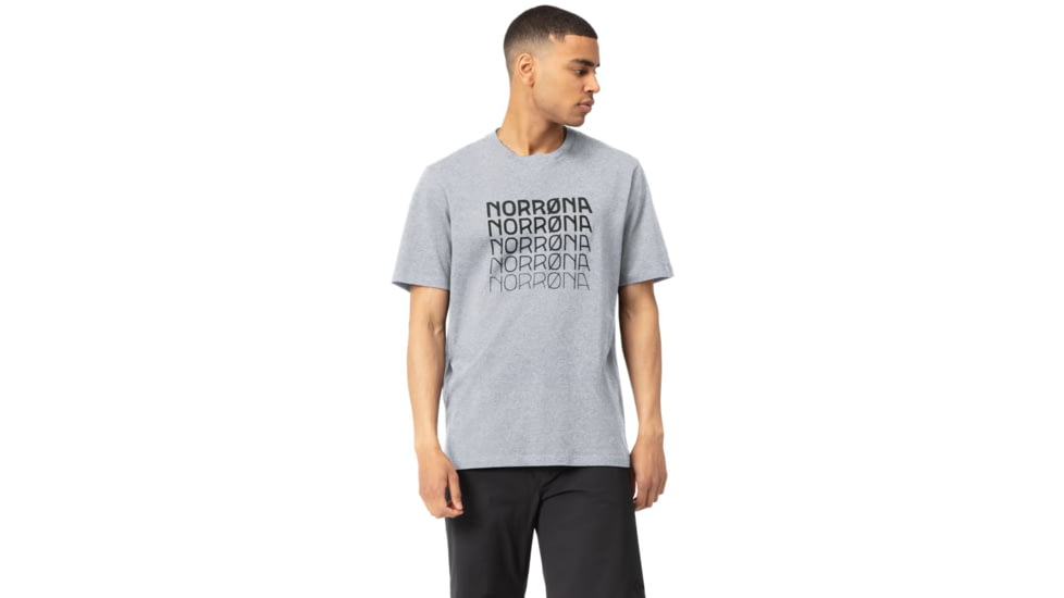 Norrona Bolder T-Shirt - Men's, Grey Melange, Medium, 3403-22 8870 M