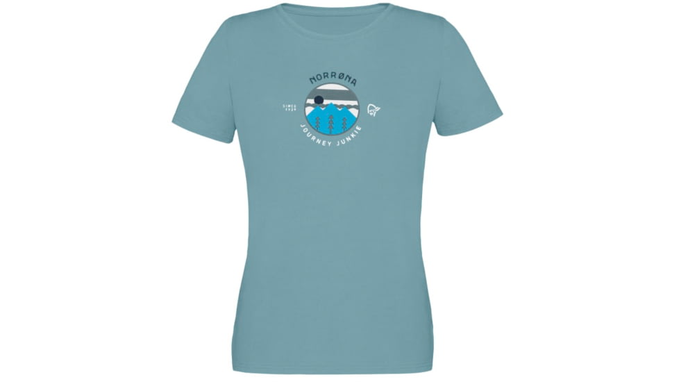 Norrona /29 Cotton Journey T-Shirt - Womens, Tourmaline, Extra Small, 7042698459343