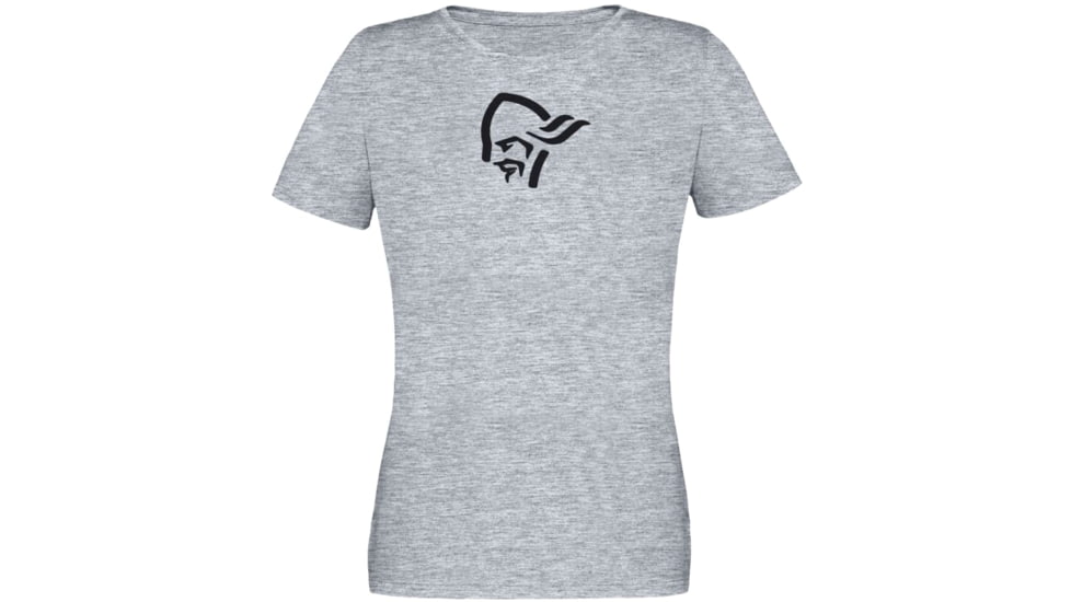 Norrona /29 Cotton Wood Viking T-Shirt - Womens, Grey Melange, Medium, 7042698459749