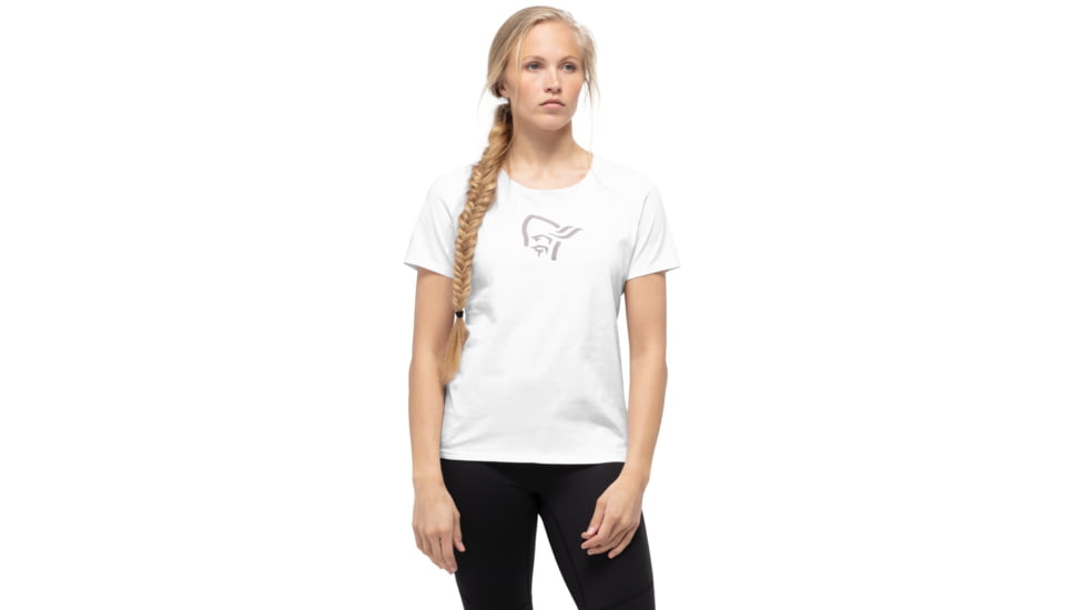 Norrona /29 Cotton Wood Viking T-Shirt - Womens, Pure White, Extra Small, 7042698459800
