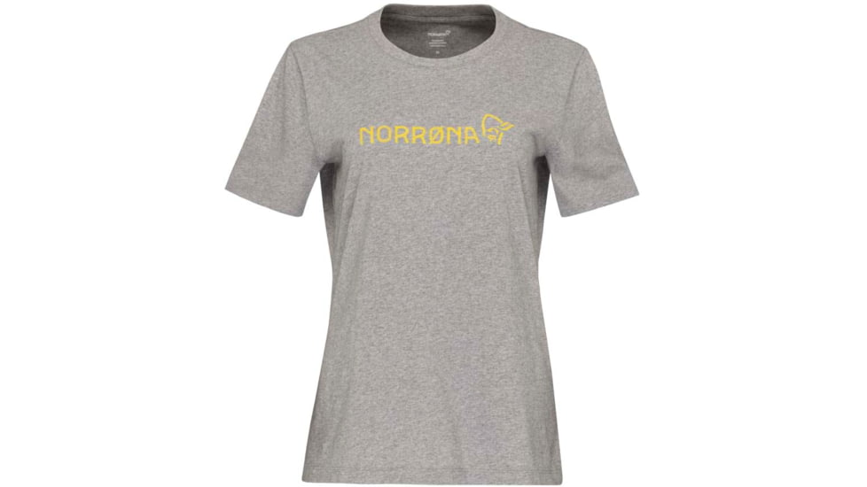 Norrona Big Stitch T-Shirt - Womens, Grey Melange, Small, 3407-23 8870 S