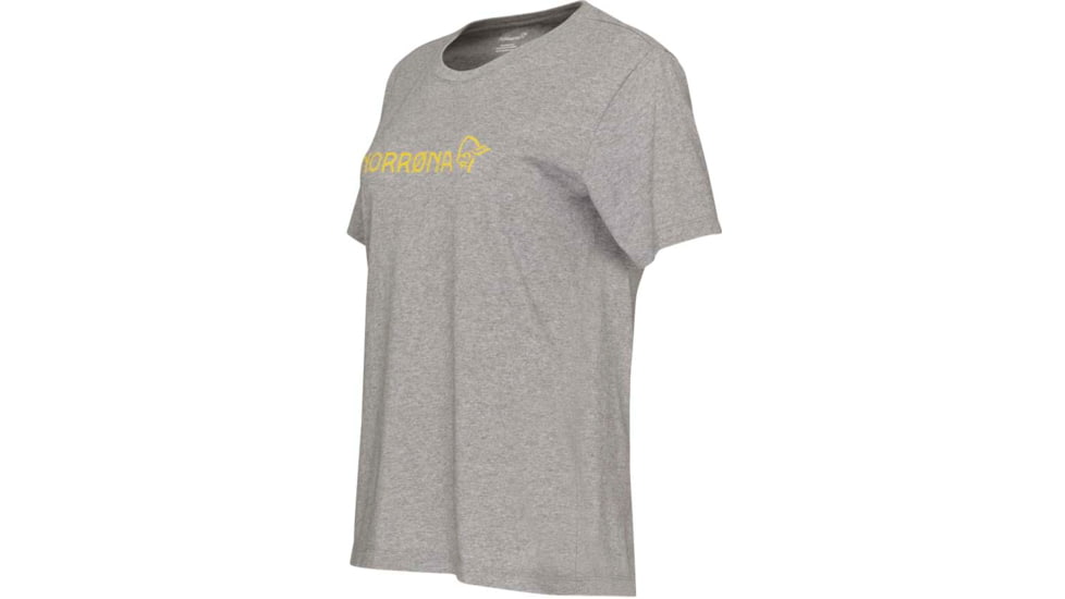 Norrona Big Stitch T-Shirt - Womens, Grey Melange, Small, 3407-23 8870 S