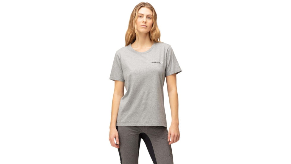 Norrona Duotone T-Shirt - Womens, Grey Melange, Medium, 3410-22 8870 M