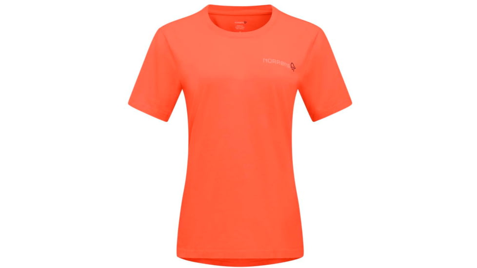 Norrona Duotone T-Shirt - Womens, Orange Alert, Large, 3410-22 5620 L