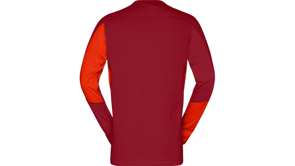 Norrona Falketind Equaliser Merino Round Neck Shirt - Mens, Arednalin/Rhubarb, Medium, 1820-22-5646-M