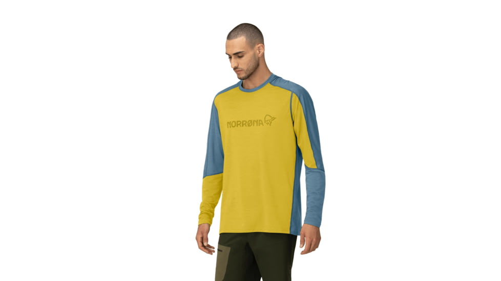Norrona Falketind Equaliser Merino Round Neck Shirt - Mens, Calendula, 2XL, 1820-22-5566-XXL