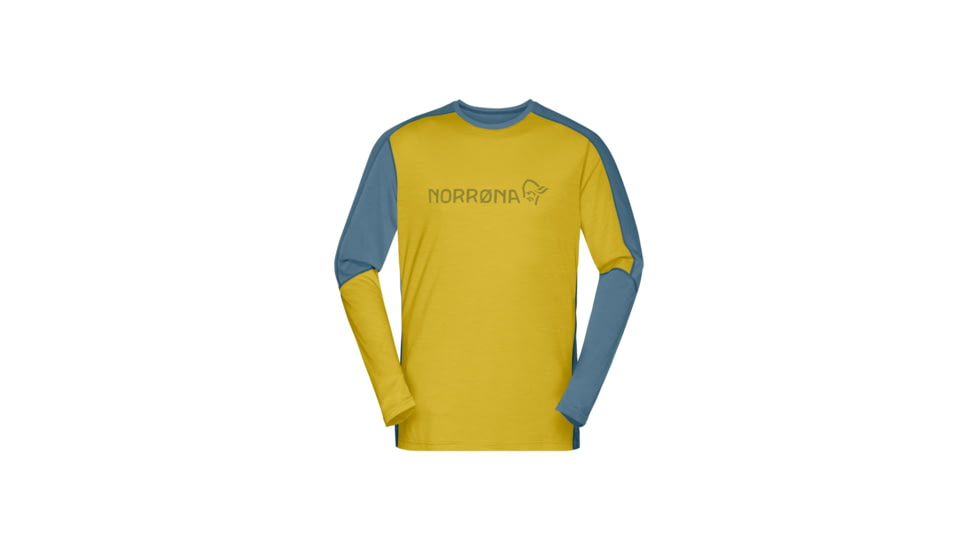Norrona Falketind Equaliser Merino Round Neck Shirt - Mens, Calendula, 2XL, 1820-22-5566-XXL