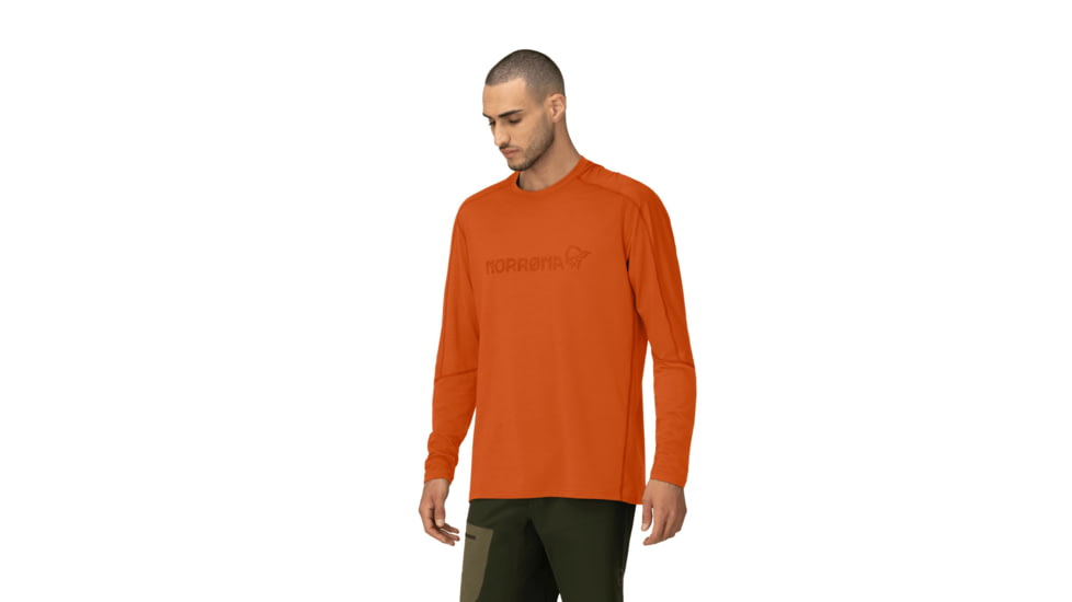 Norrona Falketind Equaliser Merino Round Neck Shirt - Mens, Gold Flame, Medium, 1820-22-1002-M