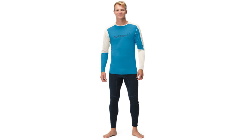 Norrona Falketind Equaliser Merino Round Neck Shirt - Mens, Hawaiian surf/Indigo Night, Large, 7042698472151