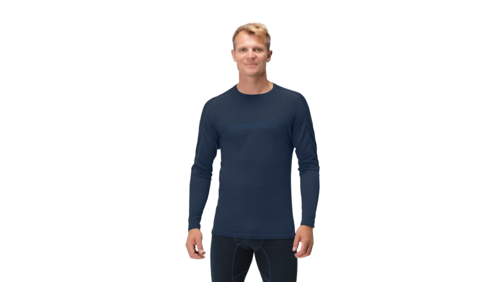 Norrona Falketind Equaliser Merino Round Neck Shirt - Mens, Indigo Night, Extra Large, 1820-22-2295-XL