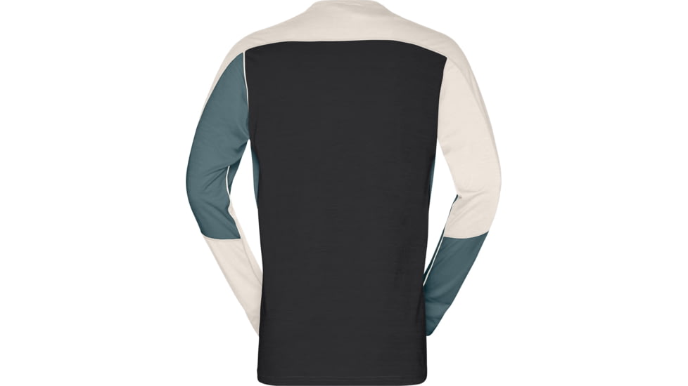 Norrona Falketind Equaliser Merino Round Neck Shirt - Mens, North Atlantic/Snowdrop, Large, 7042698472205