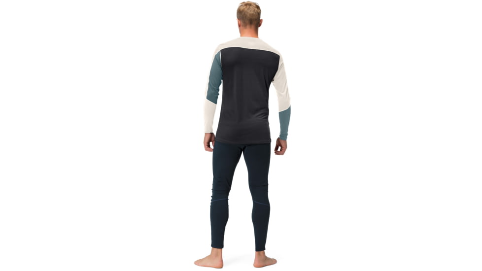 Norrona Falketind Equaliser Merino Round Neck Shirt - Mens, North Atlantic/Snowdrop, Large, 7042698472205